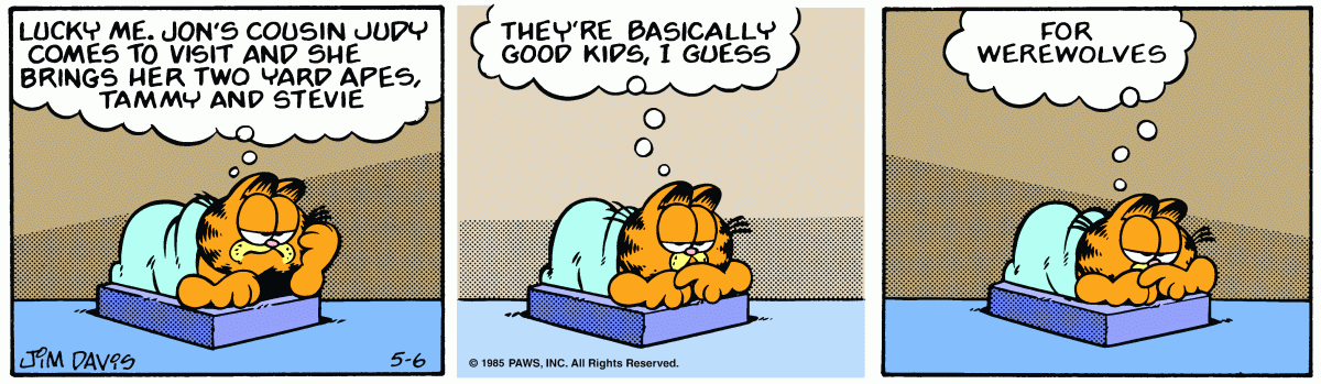 Garfield, May 6, 1985
