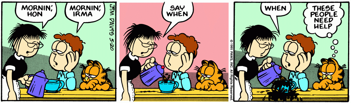 Garfield comic strip for Monday, May 20, 1985
