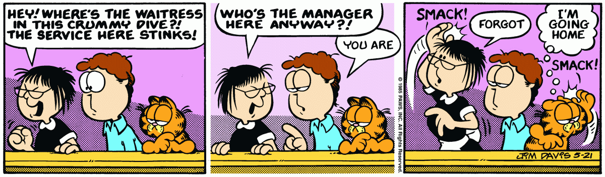 Garfield, May 21, 1985