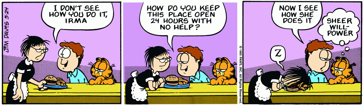 Garfield comic strip for Friday, May 24, 1985