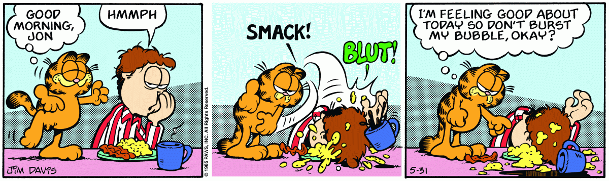 Garfield comic strip for Friday, May 31, 1985
