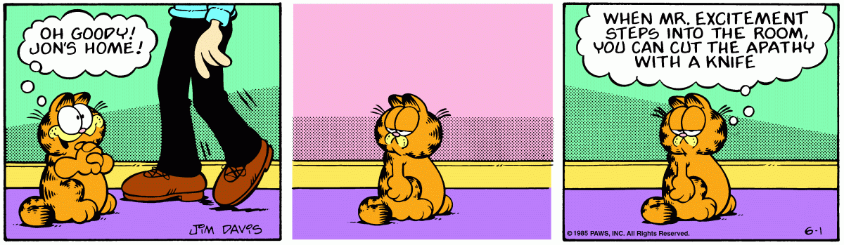 Garfield, June 1, 1985