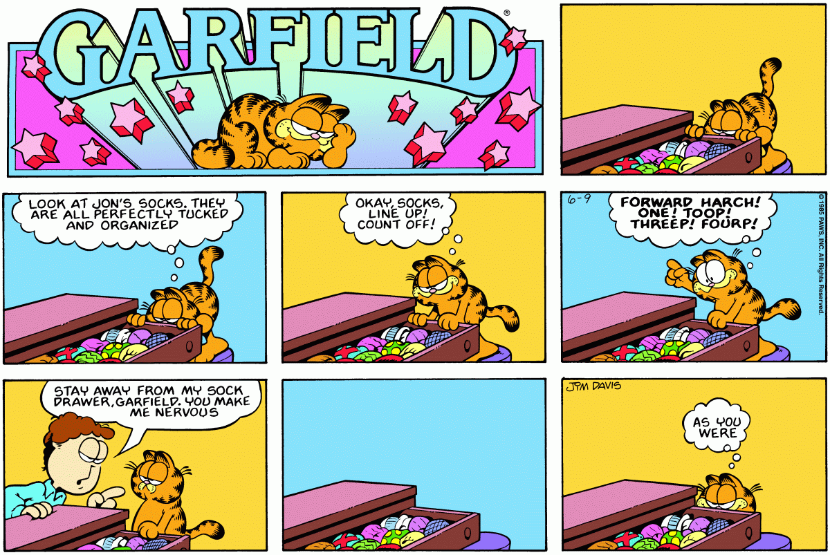 Garfield comic strip for Sunday, June 9, 1985