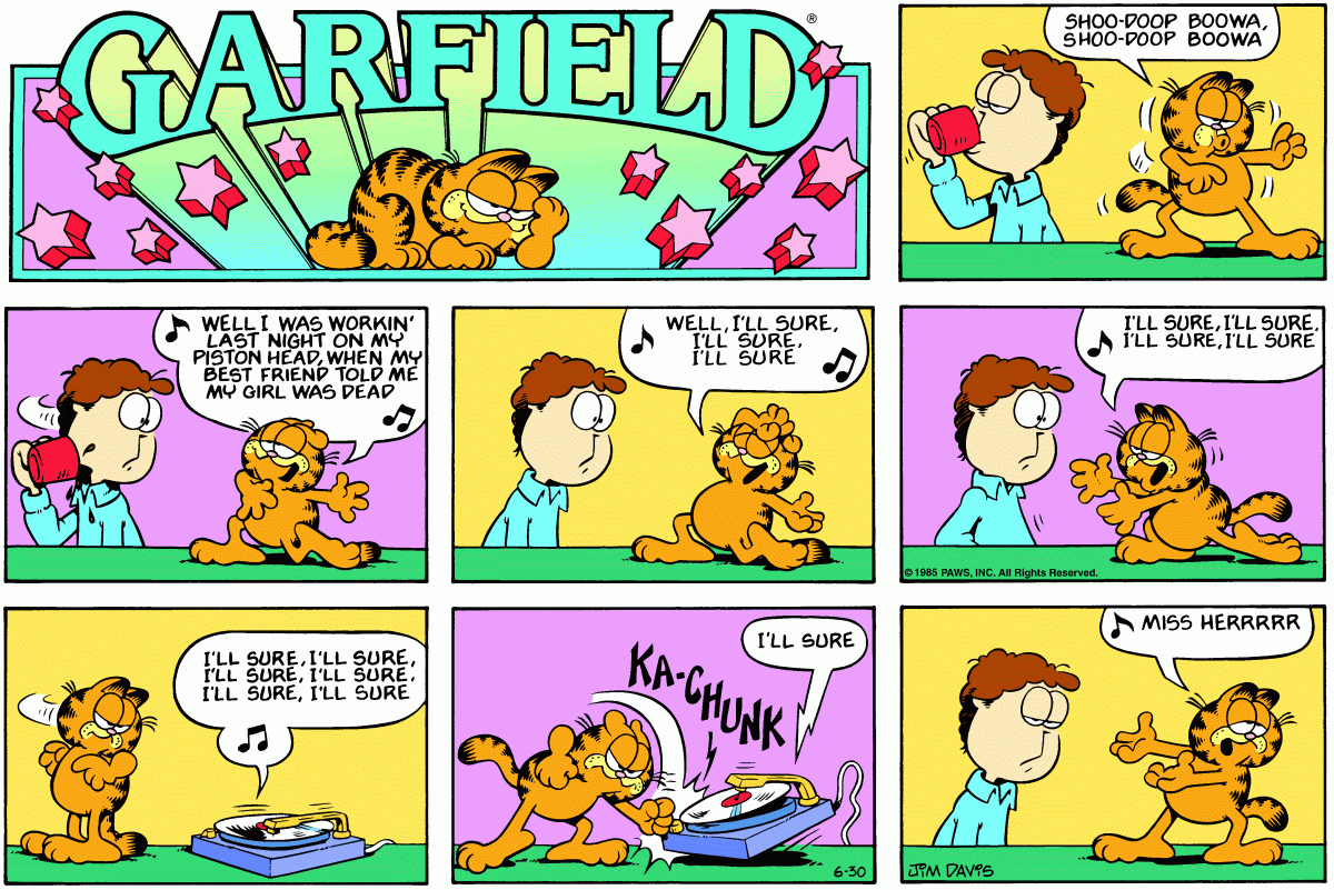 Garfield, June 30, 1985
