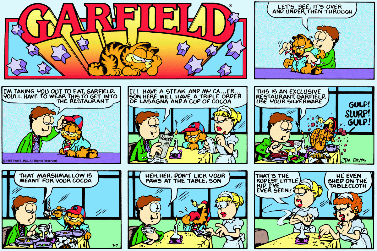 Garfield, July 7, 1985
