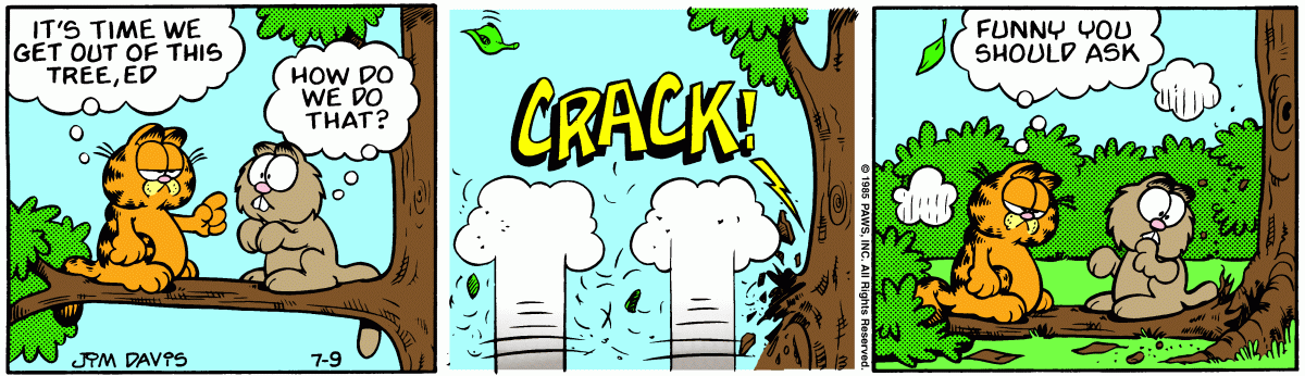 Garfield comic strip for Tuesday, July 9, 1985