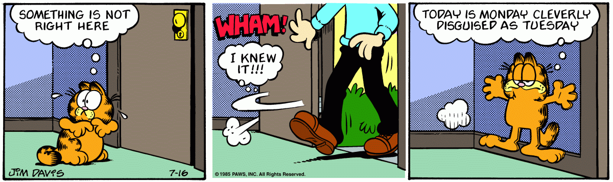 Garfield, July 16, 1985