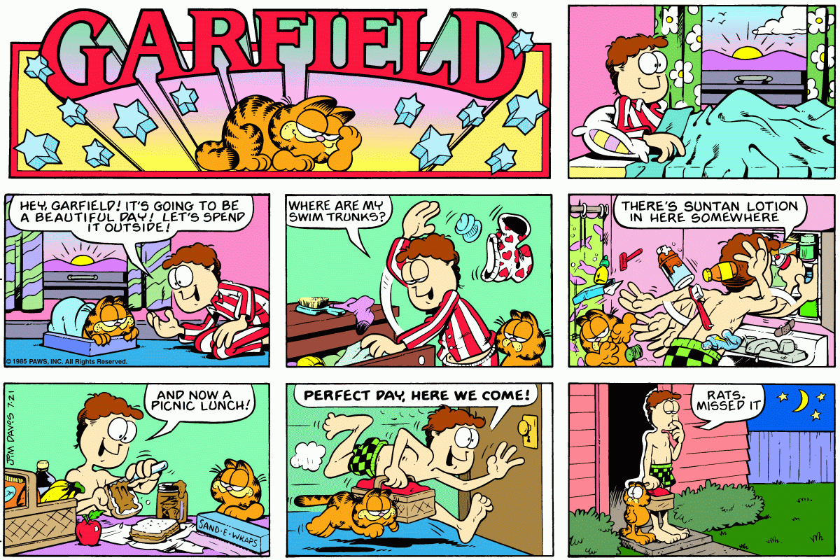 Garfield, July 21, 1985