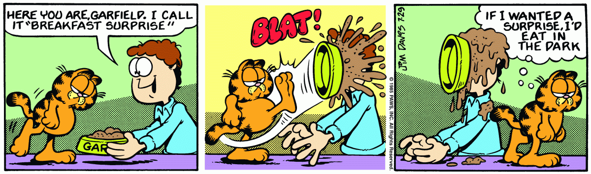 Garfield, July 29, 1985