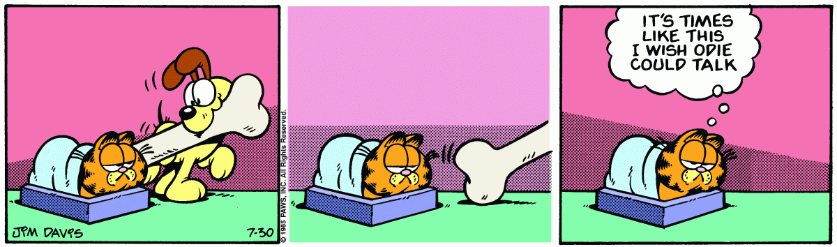 Garfield, July 30, 1985