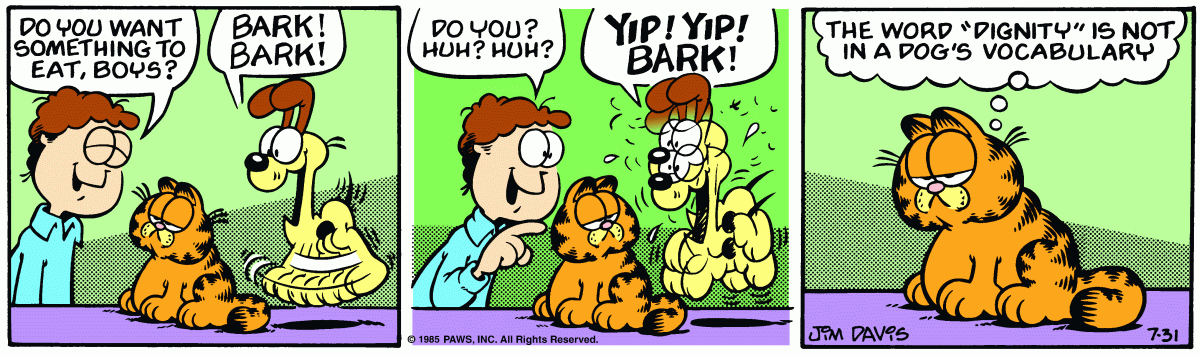 Garfield, July 31, 1985