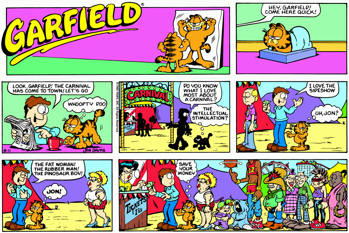 Garfield, August 11, 1985
