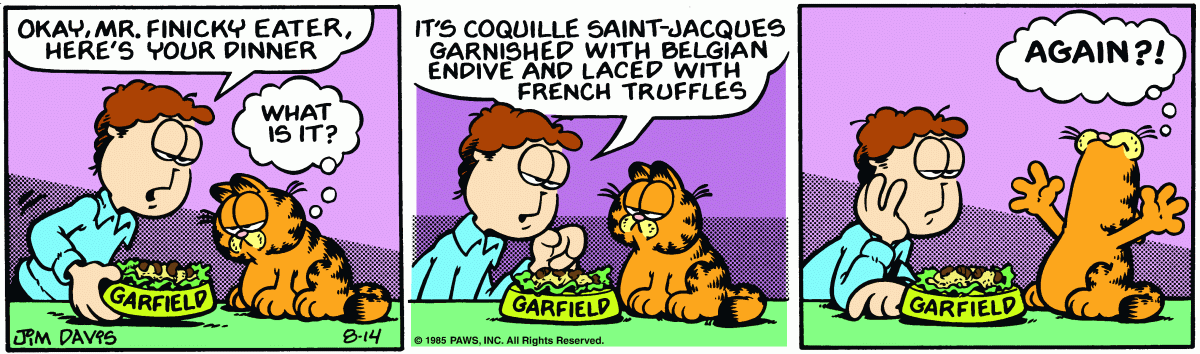 Garfield, August 14, 1985