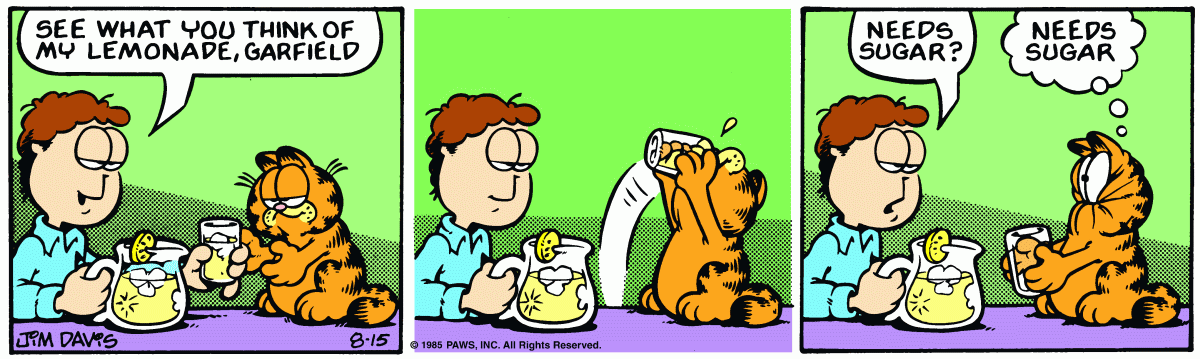 Garfield, August 15, 1985