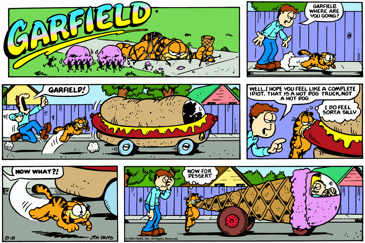 Garfield, August 18, 1985