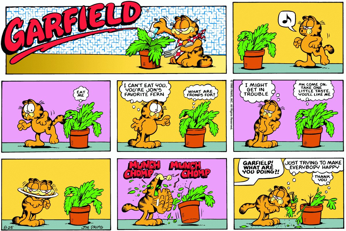 Garfield, August 25, 1985