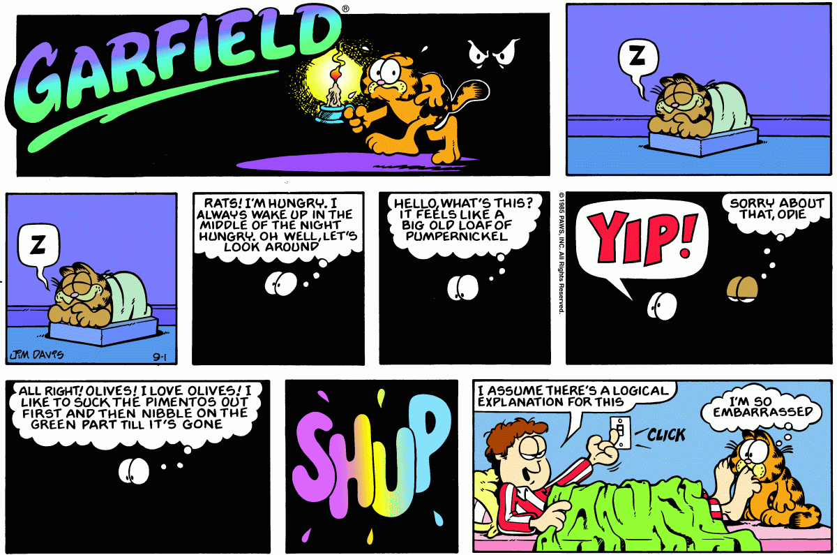 Garfield, September 1, 1985