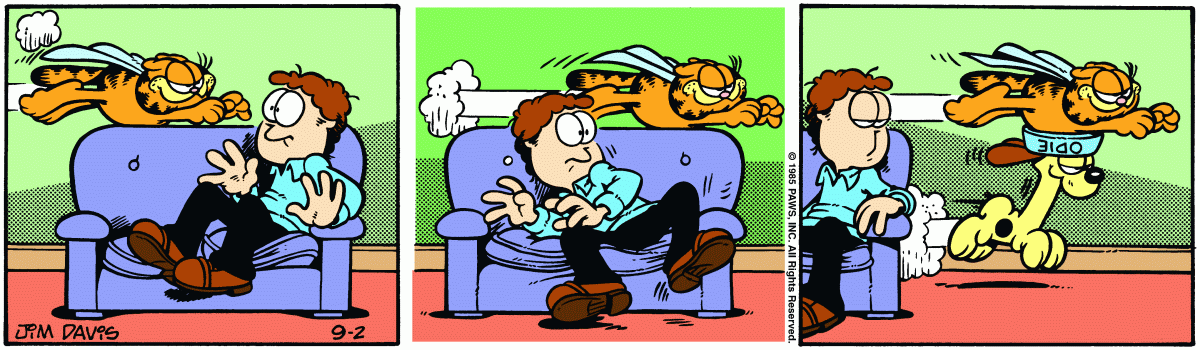 Garfield comic strip for Monday, September 2, 1985
