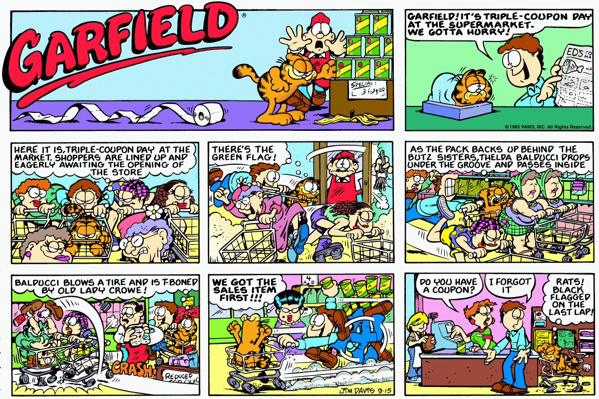 Garfield, September 15, 1985