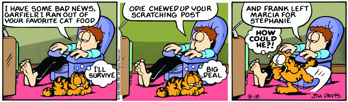Garfield, September 18, 1985