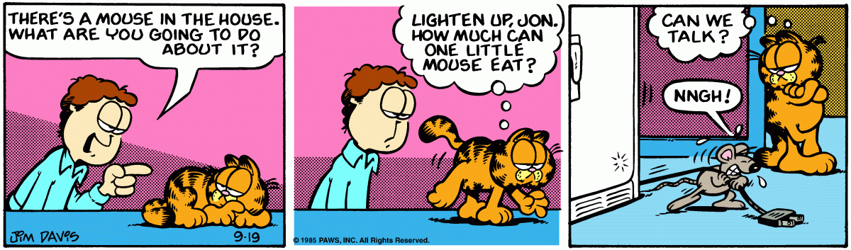Garfield, September 19, 1985