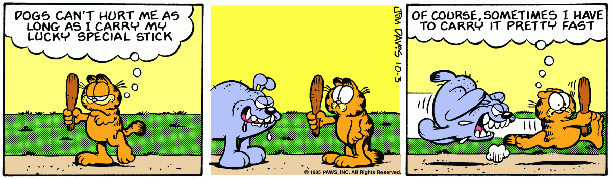 Garfield comic strip for Thursday, October 3, 1985
