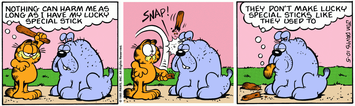 Garfield comic strip for Saturday, October 5, 1985