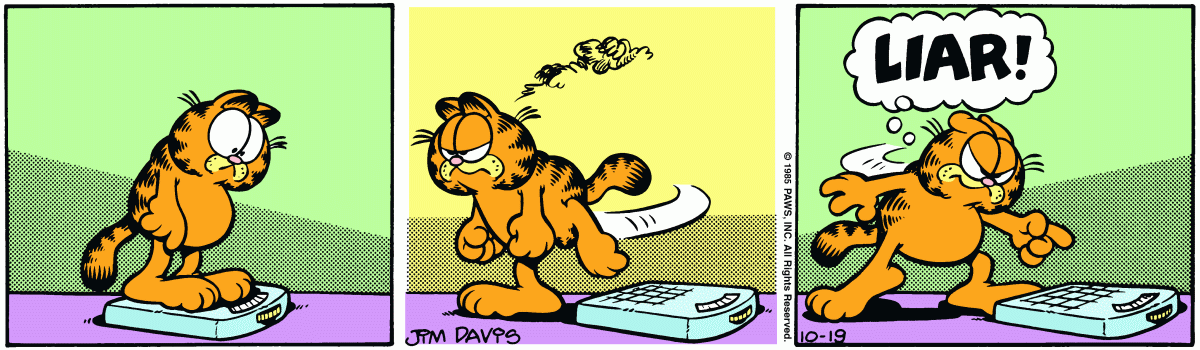 Garfield comic strip for Saturday, October 19, 1985