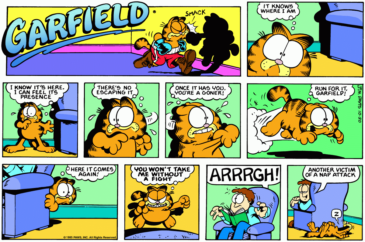 Garfield comic strip for Sunday, October 20, 1985