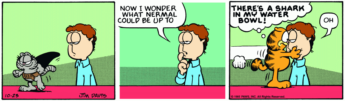 Garfield comic strip for Wednesday, October 23, 1985