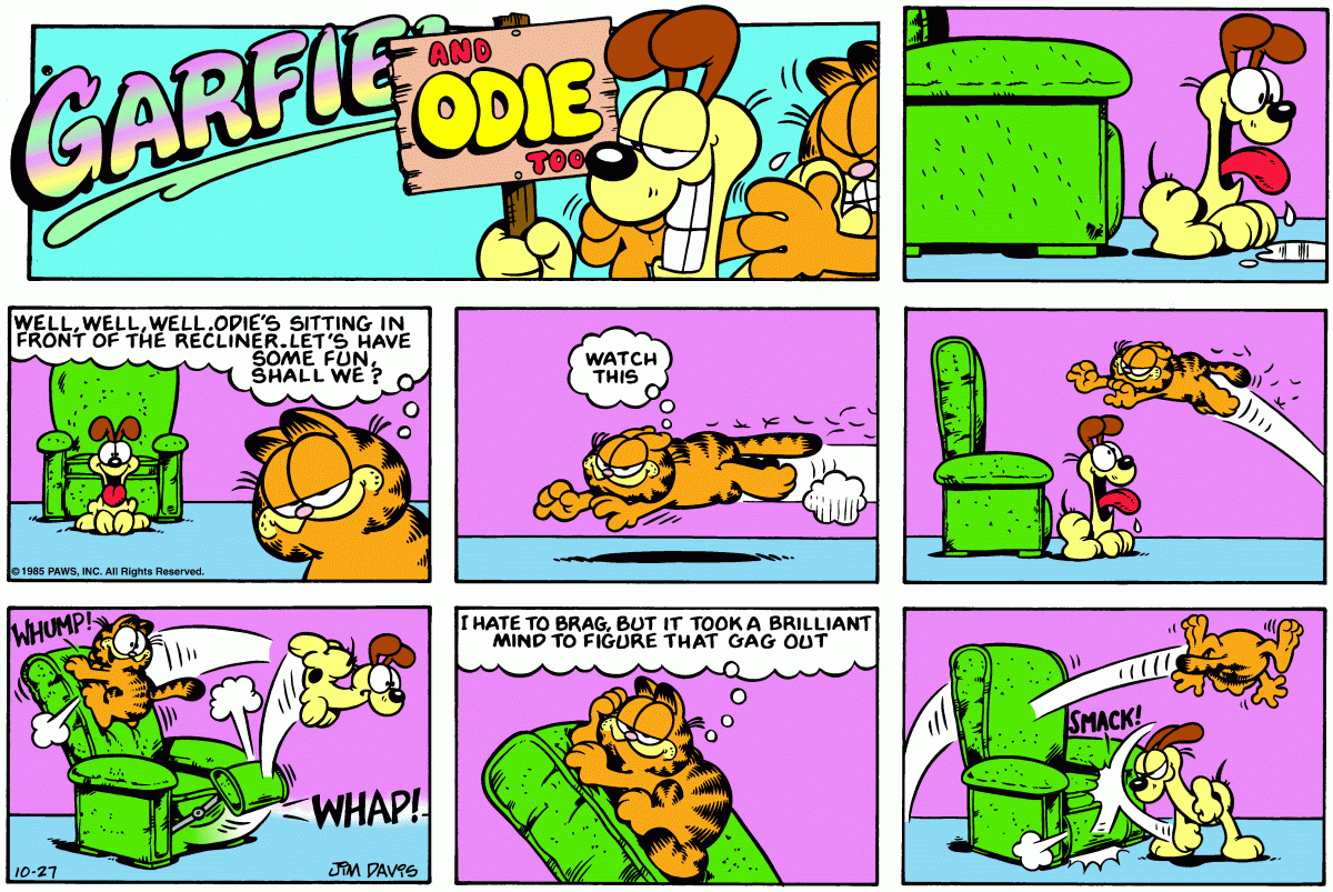 Garfield comic strip for Sunday, October 27, 1985