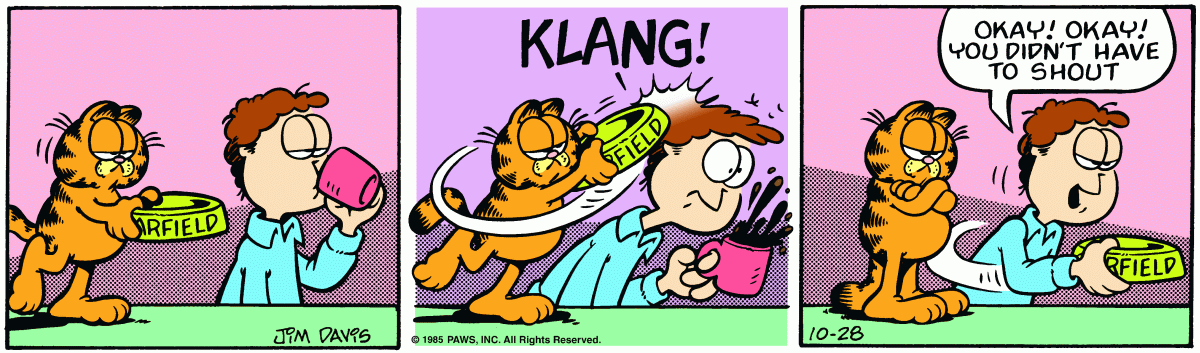 Garfield, October 28, 1985