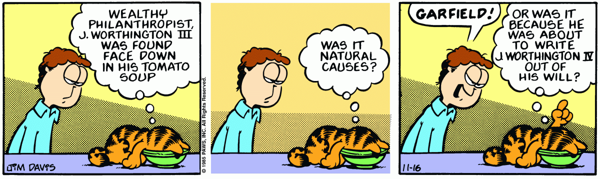 Garfield, November 16, 1985