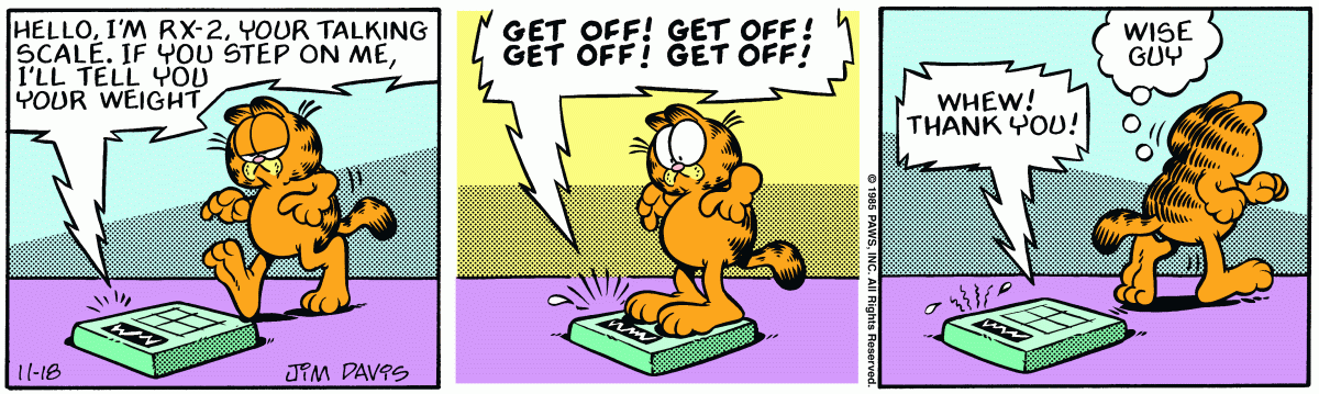 Garfield, November 18, 1985