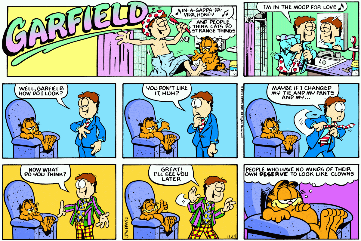 Garfield, November 24, 1985