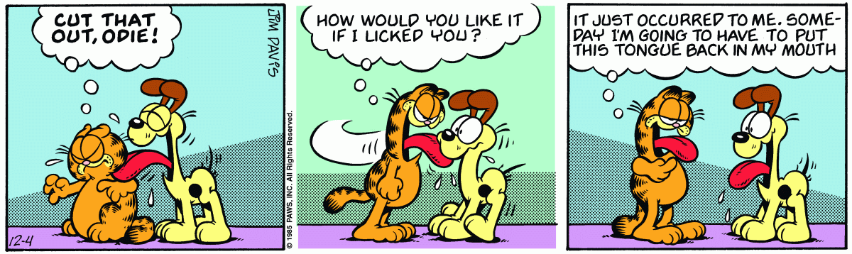 Garfield comic strip for Wednesday, December 4, 1985