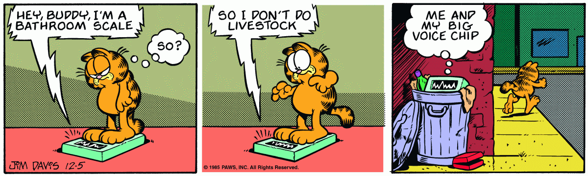 Garfield, December 5, 1985