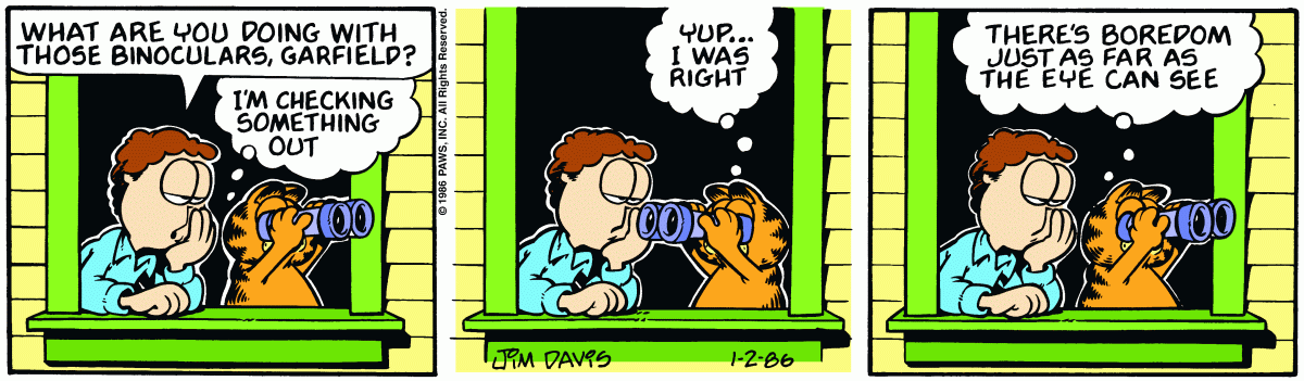 Garfield, January 2, 1986