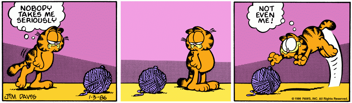 Garfield, January 3, 1986