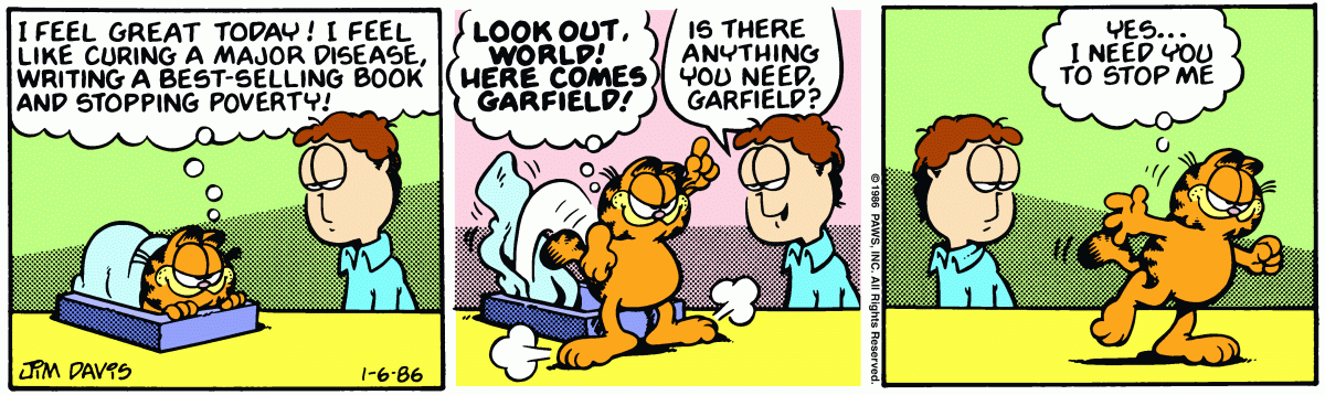 Garfield, January 6, 1986