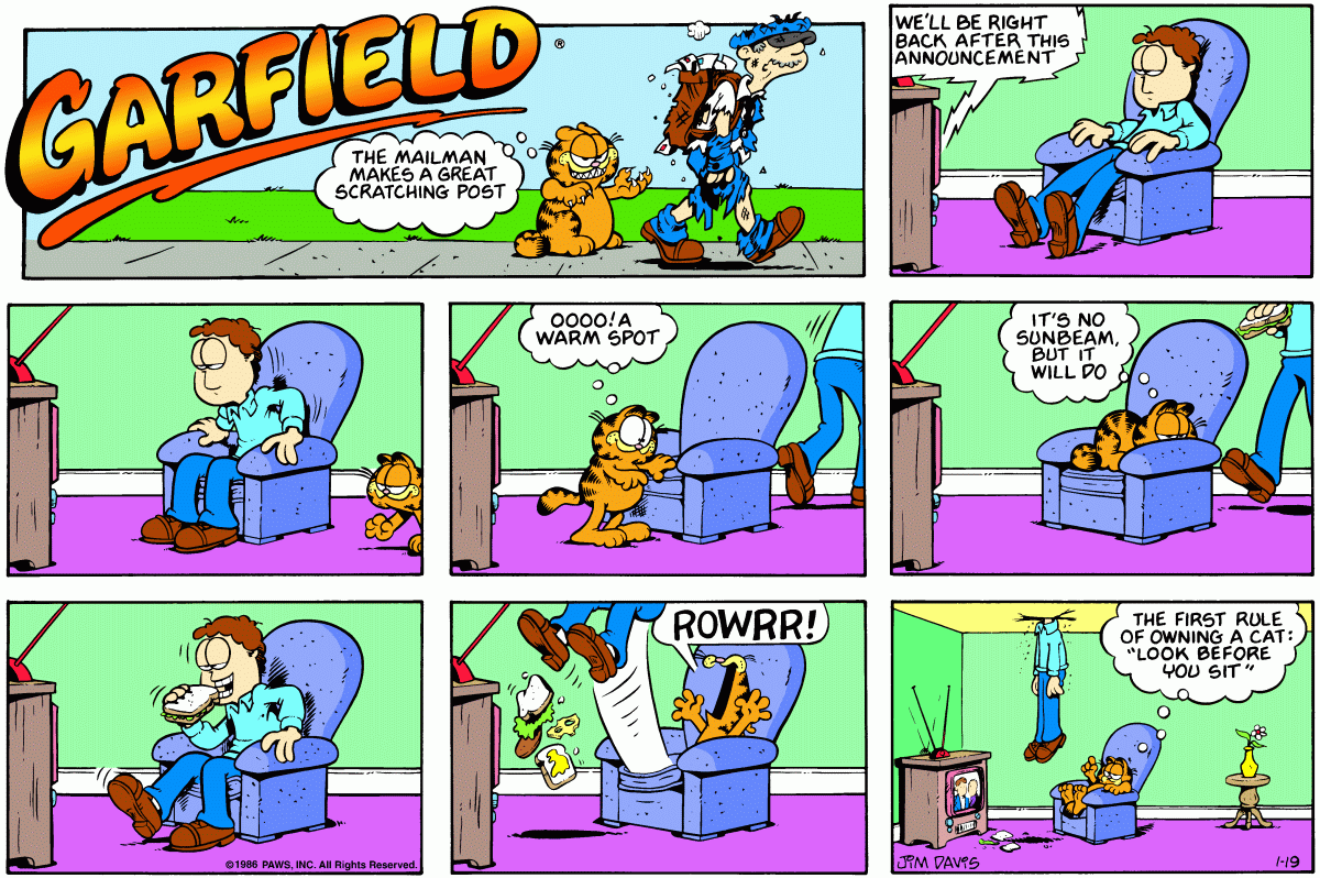 Garfield, January 19, 1986