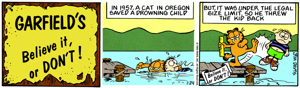 Garfield, January 24, 1986