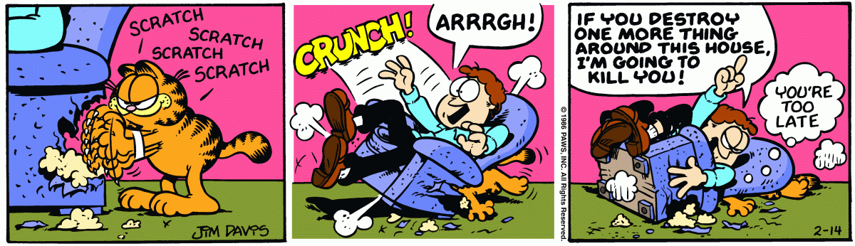 Garfield, February 14, 1986