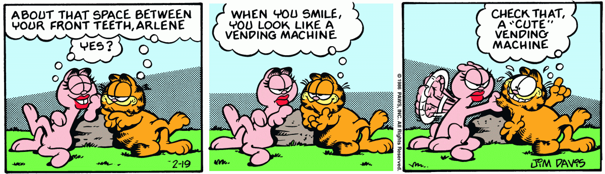 Garfield, February 19, 1986