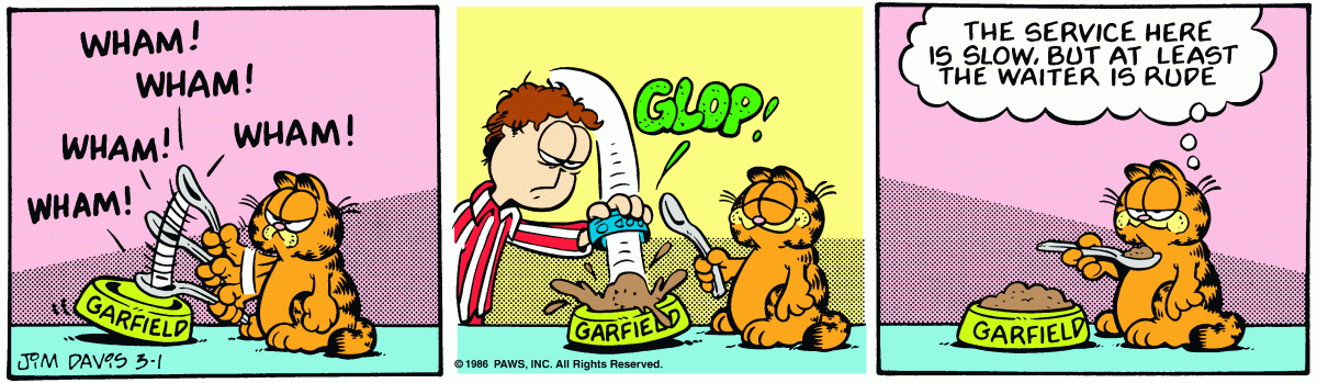 Garfield, March 1, 1986