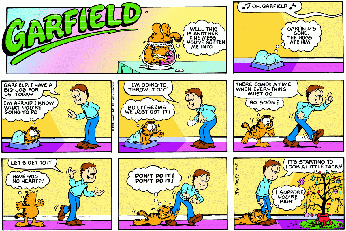 Garfield, March 2, 1986