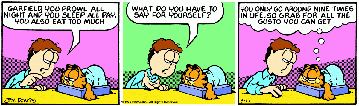 Garfield, March 17, 1986