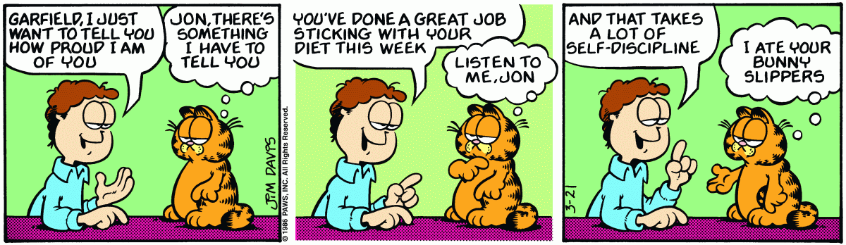 Garfield, March 21, 1986
