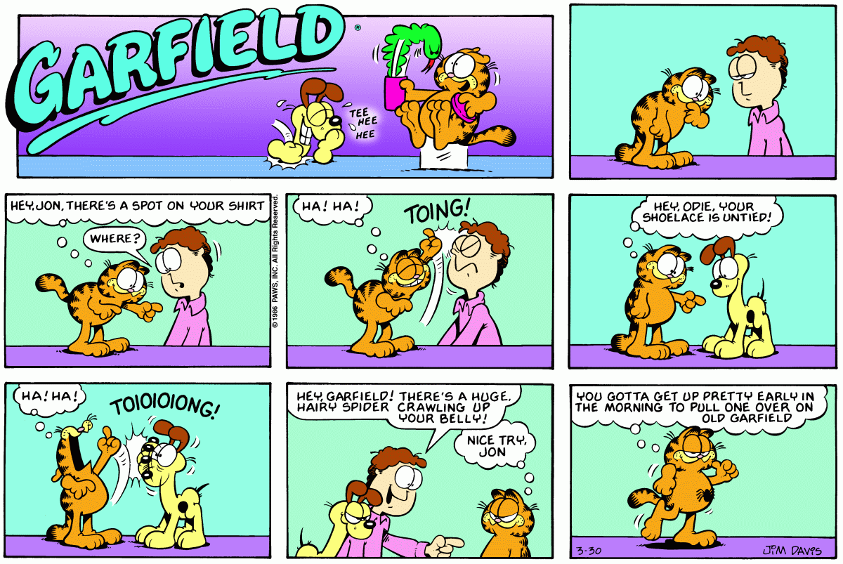 Garfield, March 30, 1986