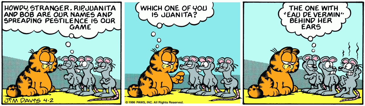Garfield, April 2, 1986